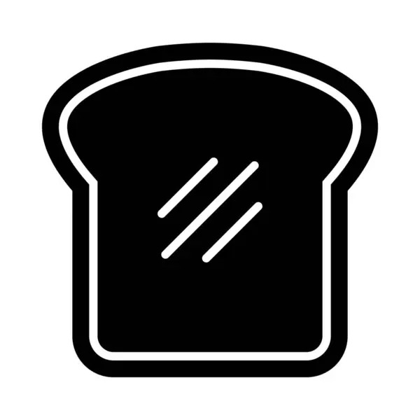 Toast Vector Glyph Ikona Pro Osobní Komerční Použití — Stockový vektor