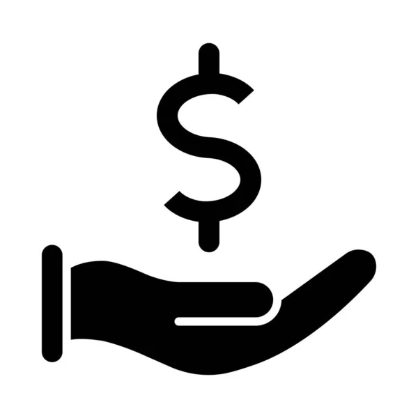 Revenue Vector Glyph Icon Für Den Persönlichen Und Kommerziellen Gebrauch — Stockvektor
