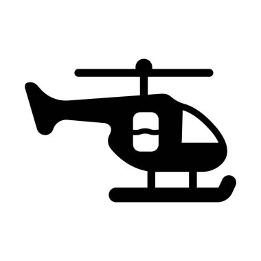 Kişisel ve Ticari Kullanım İçin Helikopter Vektörü Glyph Simgesi