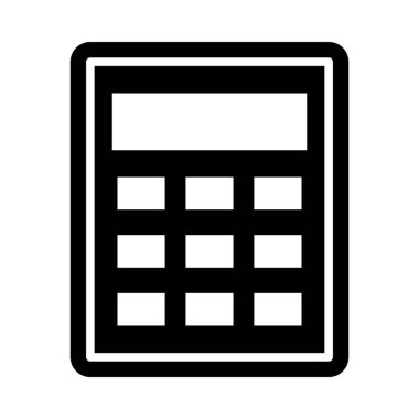 Kişisel ve Ticari Kullanım için Hesap Makinesi Vektörü Kabartma Simgesi