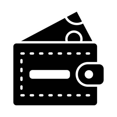 Kişisel ve Ticari Kullanım İçin Cüzdan Vektörü Glyph Simgesi