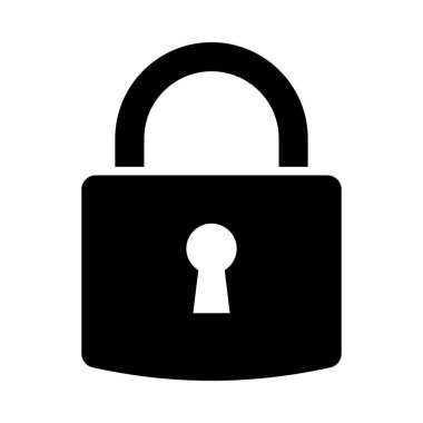 Kişisel ve ticari kullanım için asma kilit vektörü kabartma simgesi