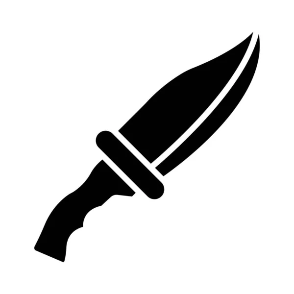Knivvektor Glyf Ikon För Personligt Och Kommersiellt Bruk — Stock vektor