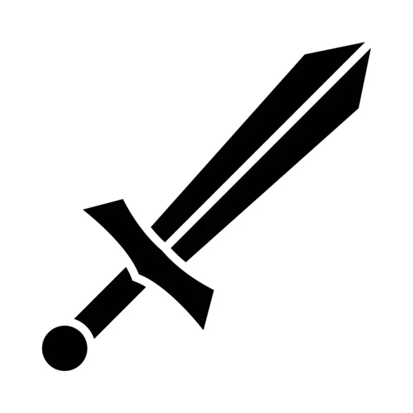 Εικονίδιο Sword Vector Glyph Για Προσωπική Και Εμπορική Χρήση — Διανυσματικό Αρχείο