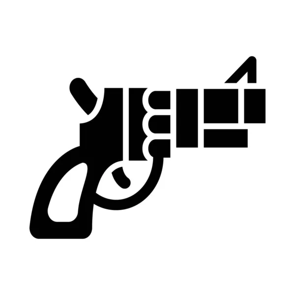 Револьвер Векторна Ікона Гліф Особистого Комерційного Використання — стоковий вектор