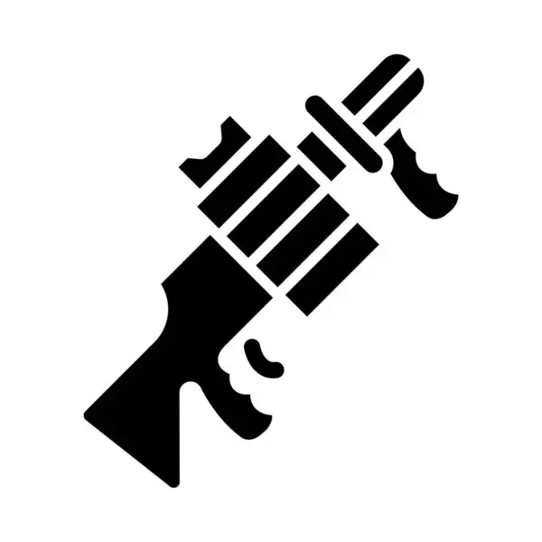 Icône Vectorielle Glyphe Lanceur Grenade Pour Usage Personnel Commercial — Image vectorielle