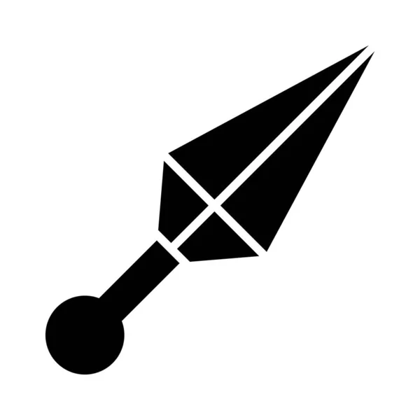 Kunai Vector Glyph Icon Für Den Persönlichen Und Kommerziellen Gebrauch — Stockvektor