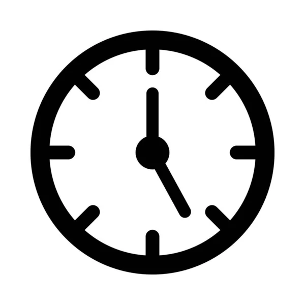 Clock Vector Glyph Icon Für Den Persönlichen Und Kommerziellen Gebrauch — Stockvektor