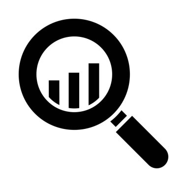 Kişisel ve Ticari Kullanım İçin Analiz Vektörü Glyph Simgesi