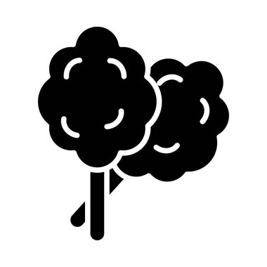 Kişisel ve Ticari Kullanım İçin Pamuk Şeker Vektörü Glyph Simgesi