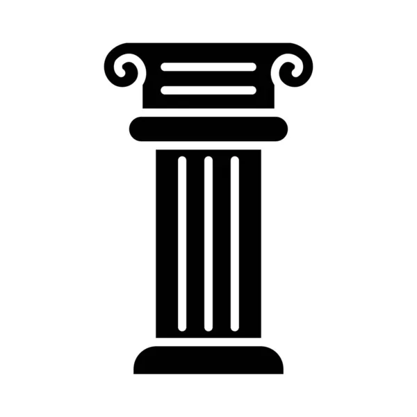 Греческие Столбы Векторная Икона Глифа Личного Коммерческого Использования — стоковый вектор