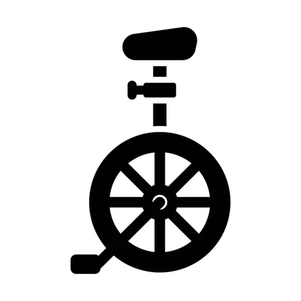 Unicycle Vectorglyph Icoon Voor Persoonlijk Commercieel Gebruik — Stockvector