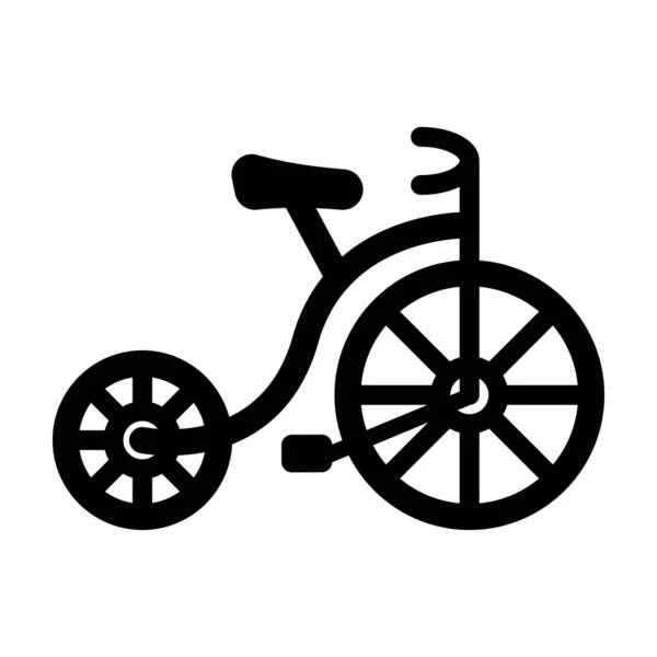 Ícone Glifo Vetor Bicyle Para Uso Pessoal Comercial —  Vetores de Stock