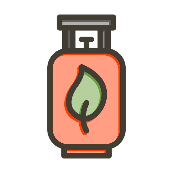 Eco Gas Vector Thick Line Filled Colors Icon Personal Commercial — стоковый вектор