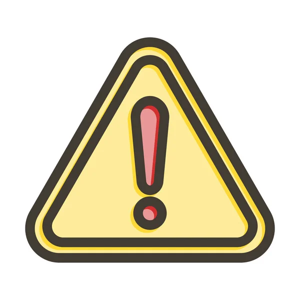 Gefahren Vector Thick Line Colors Icon Für Den Persönlichen Und — Stockvektor
