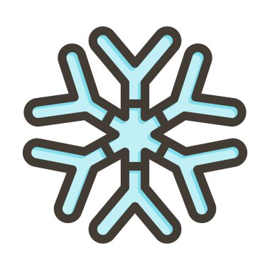 Kar Vektörü Kalın Çizgisi Kişisel ve Ticari Kullanım İçin Renk Simgesi Dolduruldu