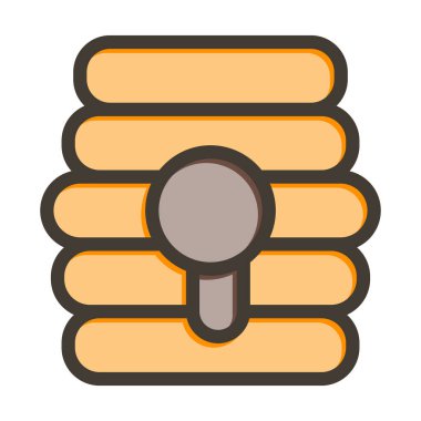 Arı Kovanı Kalın Çizgisi Kişisel ve Ticari Kullanım İçin Renk Simgesi Dolduruldu