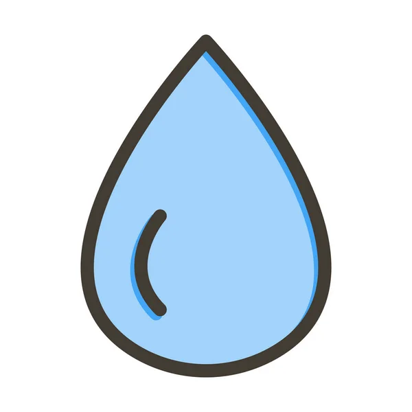 Water Drop Vector Thick Line Colors Icon Für Den Persönlichen — Stockvektor