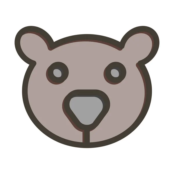 Bear Vector Tlustá Čára Plné Barvy Ikona Pro Osobní Komerční — Stockový vektor