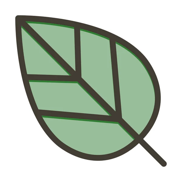 Leaf Vector Thick Line Colors Icon Für Den Persönlichen Und — Stockvektor