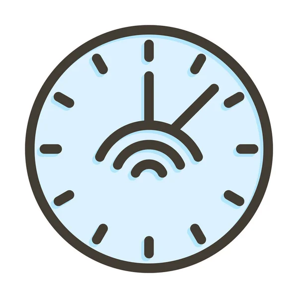 Smart Clock Vector Dikke Lijn Gevulde Kleuren Pictogram Voor Persoonlijk — Stockvector