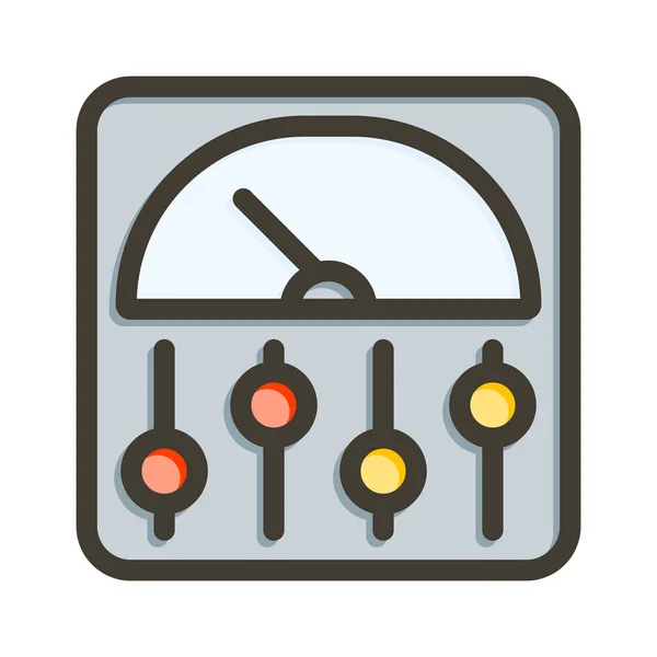 Control Panel Vector Thick Line Filled Colors Icon Personal Commercial — Stock Vector