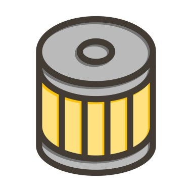 Kişisel ve Ticari Kullanım İçin Renk Simgesi Doldurulmuş Filtre Vektörü Kalın Çizgisi