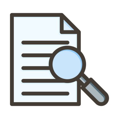 Kişisel ve Ticari Kullanım İçin Renk Simgesi Doldurulmuş Soruşturma Vektörü Kalın Çizgisi