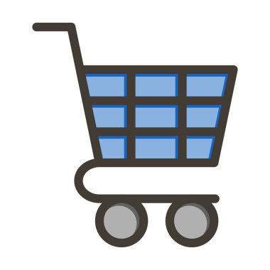 Tramvay Vektörü Kalın Çizgisi Kişisel ve Ticari Kullanım İçin Renk Simgesi Dolduruldu