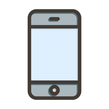 Kişisel ve ticari kullanım için Renk Simgesi Doldurulmuş Mobil Vektör Kalın Çizgisi