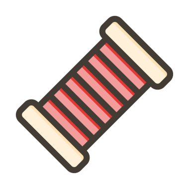 Kişisel ve Ticari Kullanım İçin Renk Simgesi Doldurulmuş İp Vektörü Kalın Çizgisi