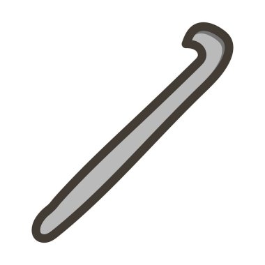 Tığ işi Vektör Kalın Çizgisi Kişisel ve Ticari Kullanım için Renk Simgesi