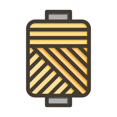 Kişisel ve Ticari Kullanım İçin Renk Simgesi Doldurulmuş Bobbin Vektör Kalın Çizgisi