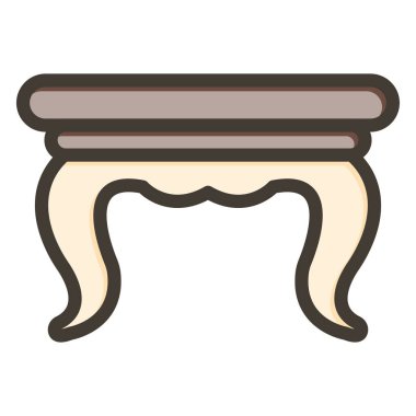 Kişisel ve ticari kullanım için Renk Simgesi Doldurulmuş Tablo Vektörü Kalın Çizgisi