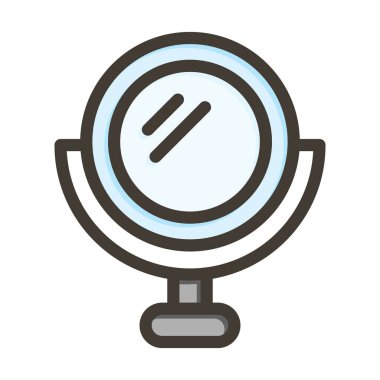 Kişisel ve ticari kullanım için Renk Simgesi Doldurulmuş Ayna Vektörü Kalın Çizgisi