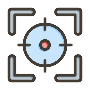 Kişisel ve ticari kullanım için Renk Simgesi Doldurulmuş Odaklama Vektörü Kalın Çizgisi