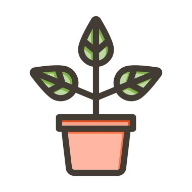 Santral Vektör Kalın Çizgisi Kişisel ve Ticari Kullanım için Renk Simgesi Dolduruldu