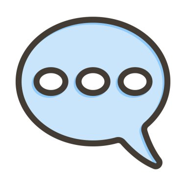 Sohbet Vektörü Kalın Çizgisi Kişisel ve Ticari Kullanım için Renk Simgesi Dolduruldu