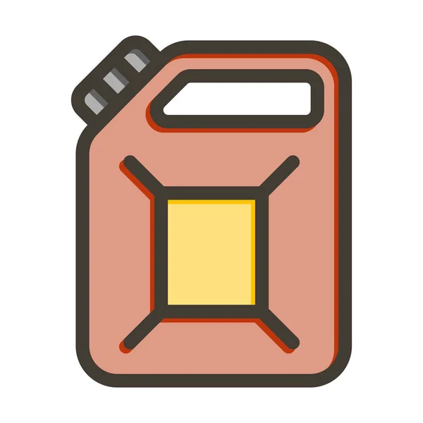 Kanister Vector Thick Line Colors Icon Für Den Persönlichen Und — Stockvektor