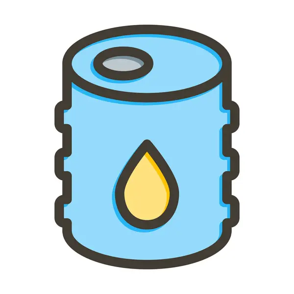 石油桶矢量填充线填充色图标个人和商业用途 — 图库矢量图片