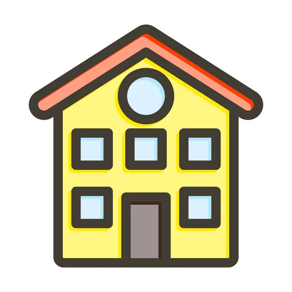 供个人及商业用途的住宅用户矢量填充配色线 — 图库矢量图片