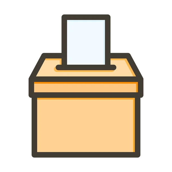 Icône Remplie Couleurs Ligne Épaisse Vecteur Vote Pour Usage Personnel — Image vectorielle