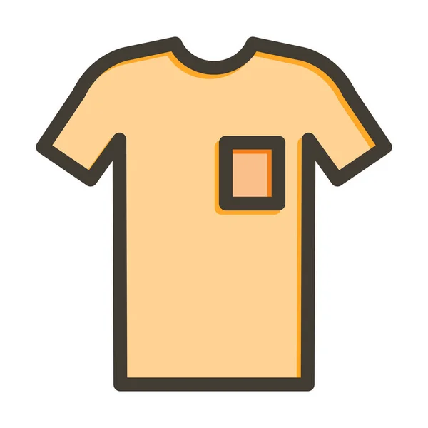 个人和商业用途的衬衫矢量填充色线图标 — 图库矢量图片
