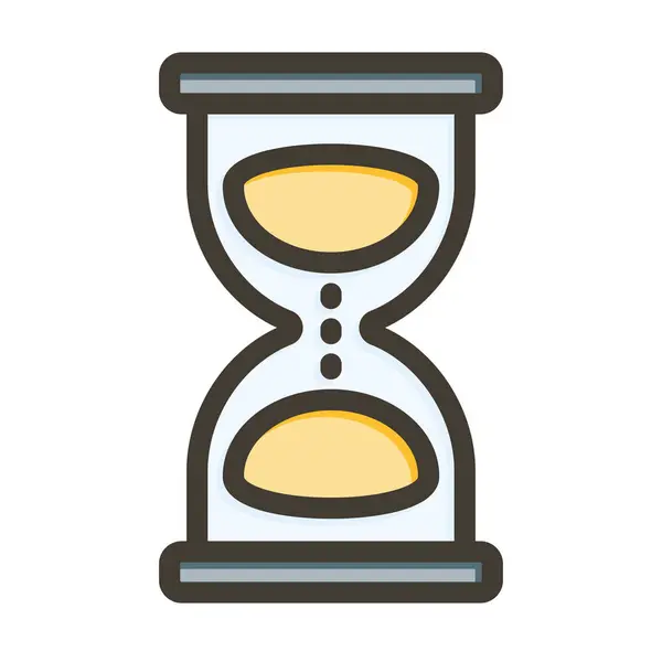 Hourglass Векторна Товста Лінія Заповнених Кольорів Піктограма Особистого Комерційного Використання — стоковий вектор