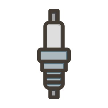 Buji Vektörü Kalın Çizgisi Renk Simgesi Kişisel ve Ticari Kullanım İçin Doldurulmuş