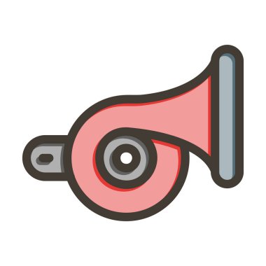 Boru Vektörü Kalın Çizgisi Kişisel ve Ticari Kullanım için Renk Simgesi Dolduruldu