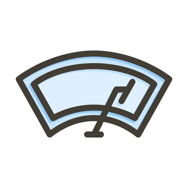 Wiper Vector Thick Line Colors Icon Für Den Persönlichen Und — Stockvektor