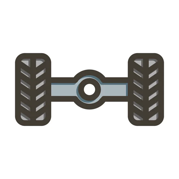 Wheel Alignment Vector Thick Line Colors Icon Für Den Persönlichen — Stockvektor