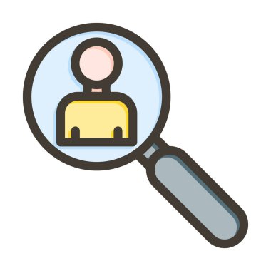 Kişisel ve ticari kullanım için Renk Simgesi Doldurulmuş Kullanıcı Vektörü Kalın Satırı Ara