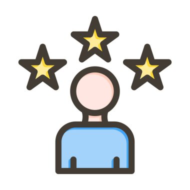 Puanlama Vektörü Kalın Çizgisi Kişisel ve Ticari Kullanım için Renk Simgesi Dolduruldu